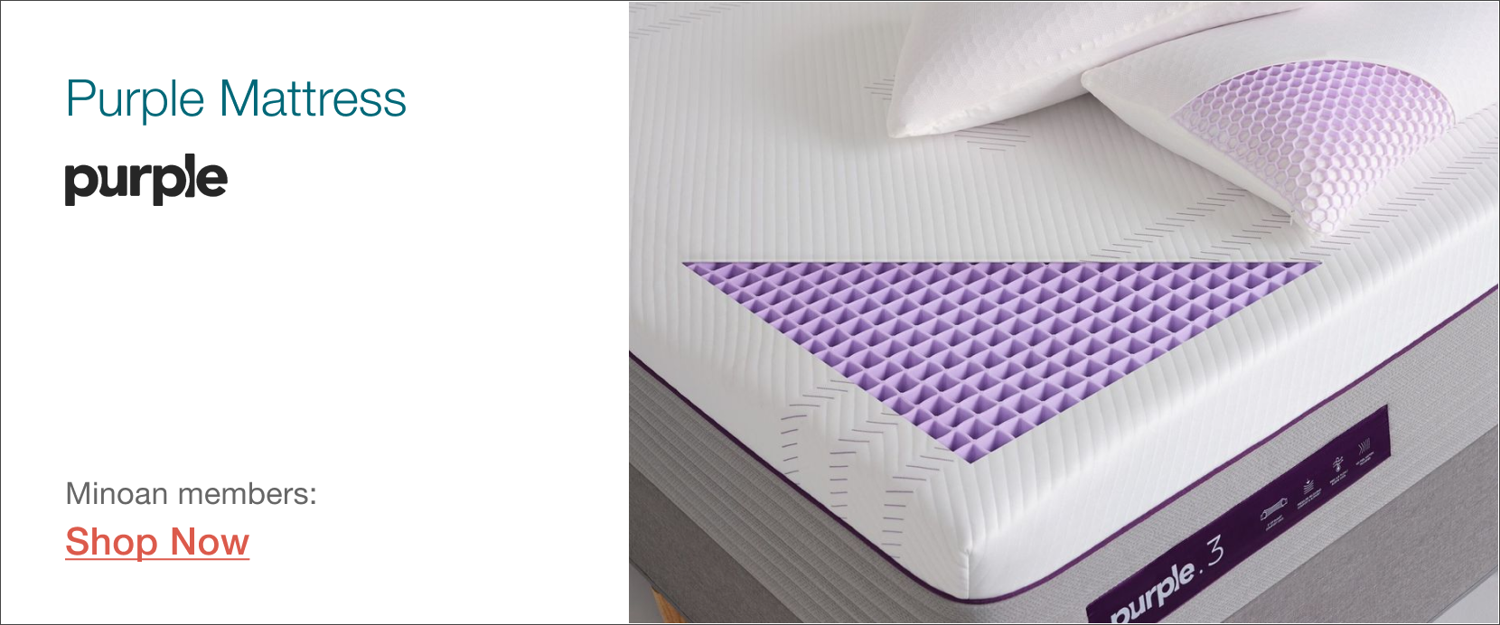 Purple mattress for Airbnb