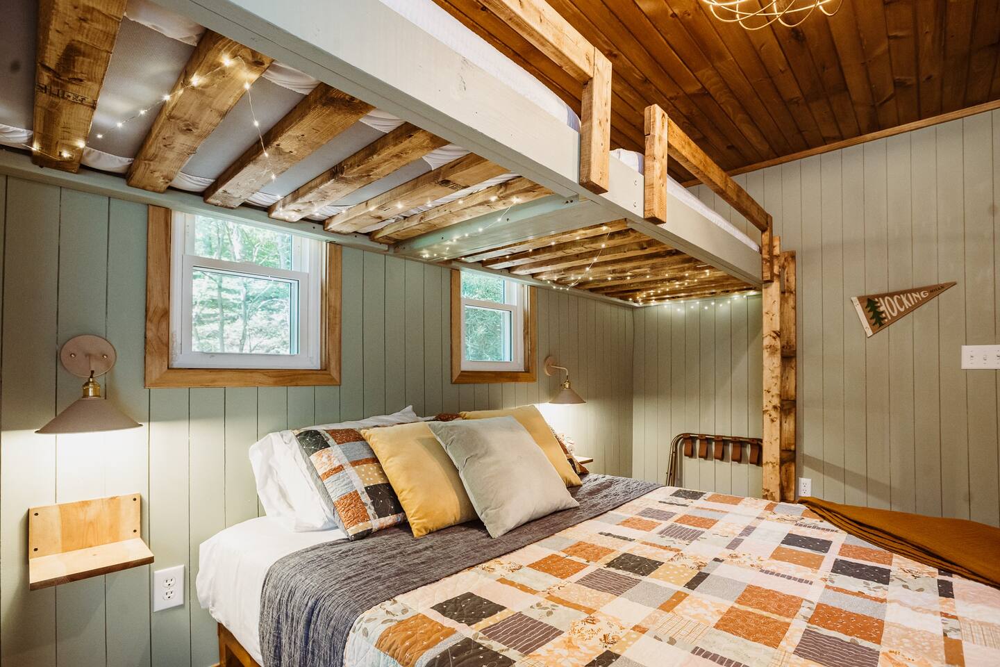 cozy cabin decor for Airbnb