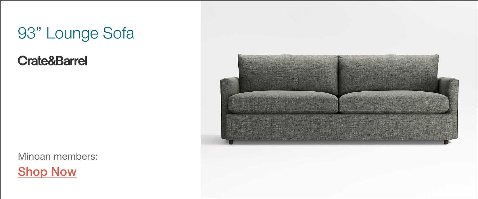 Crate & Barrel Lounge sofa