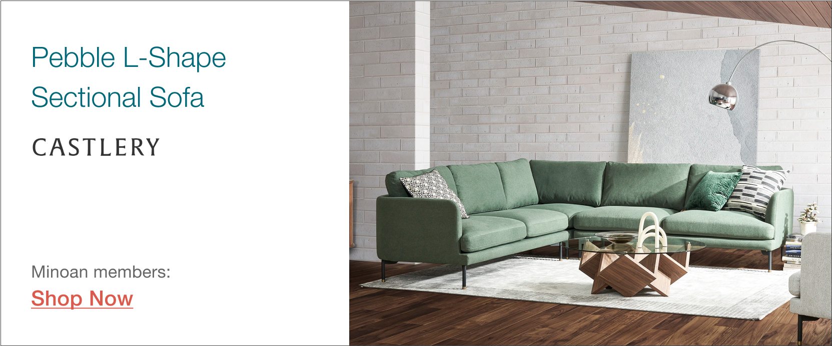 Pebble L-Shape Sectional from Castlery